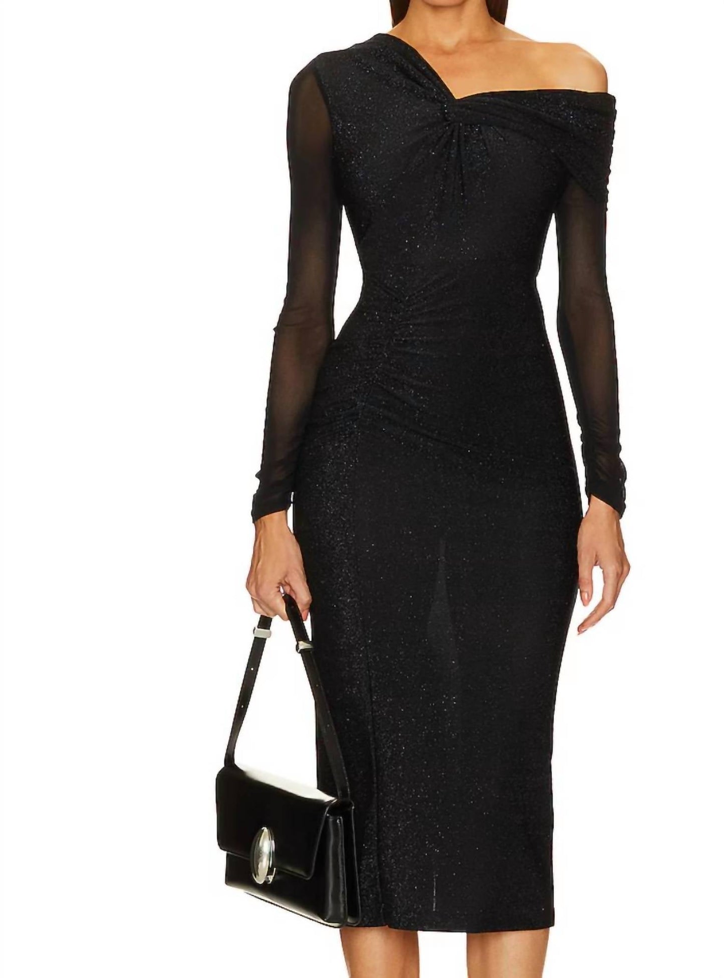 Diane Von Furstenberg - Rich Dress With Sparkle And Sheer Sleeve