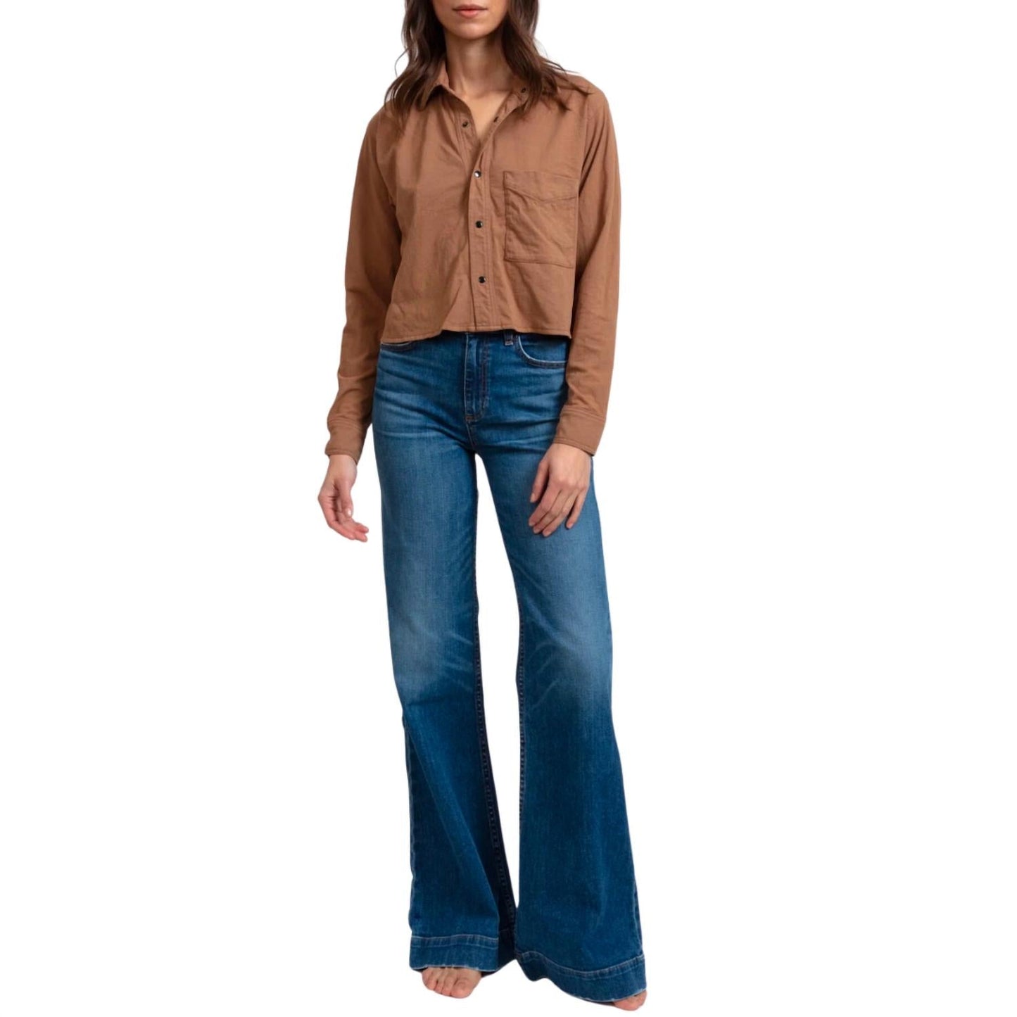 Askk Ny - Cropped Button Up Shirt