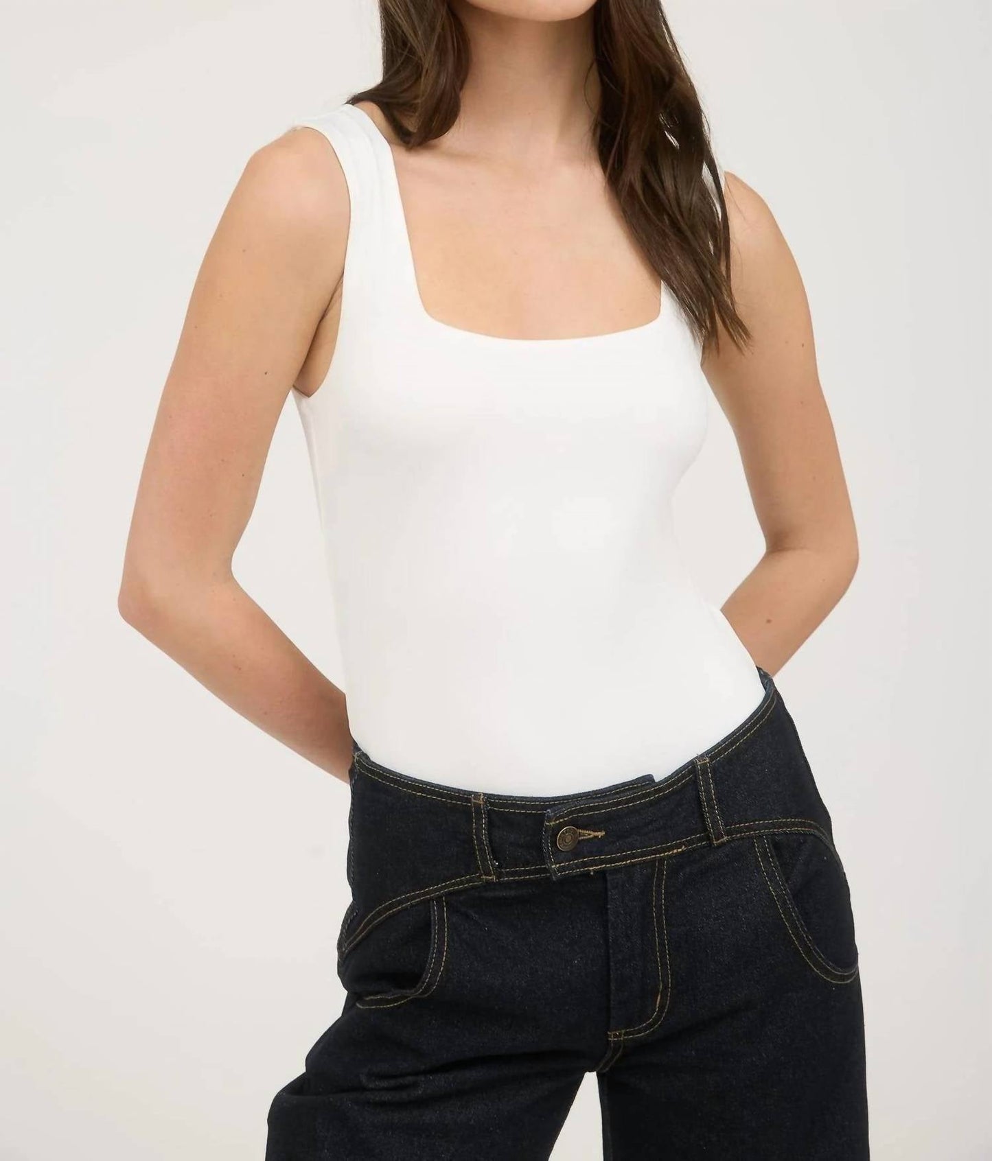 Blu Pepper - Square Neck Tank Bodysuit