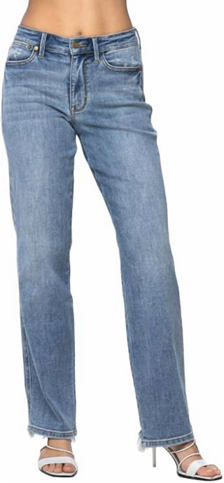 Judy Blue - Mid Rise Cell Phone Pocket Dad Jeans