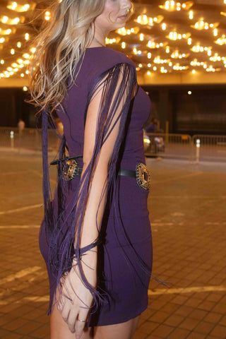 1 Fashion - Royal Fringe Dress