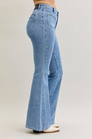 Judy Blue - Welt Pockets Flare Denim Jeans