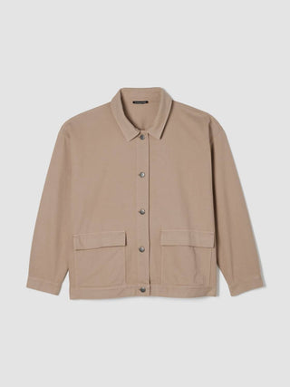 Eileen Fisher - Garment-dyed Utility Cotton Collar Jacket