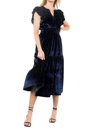 Thml - Velvet Tiered Maxi Dress
