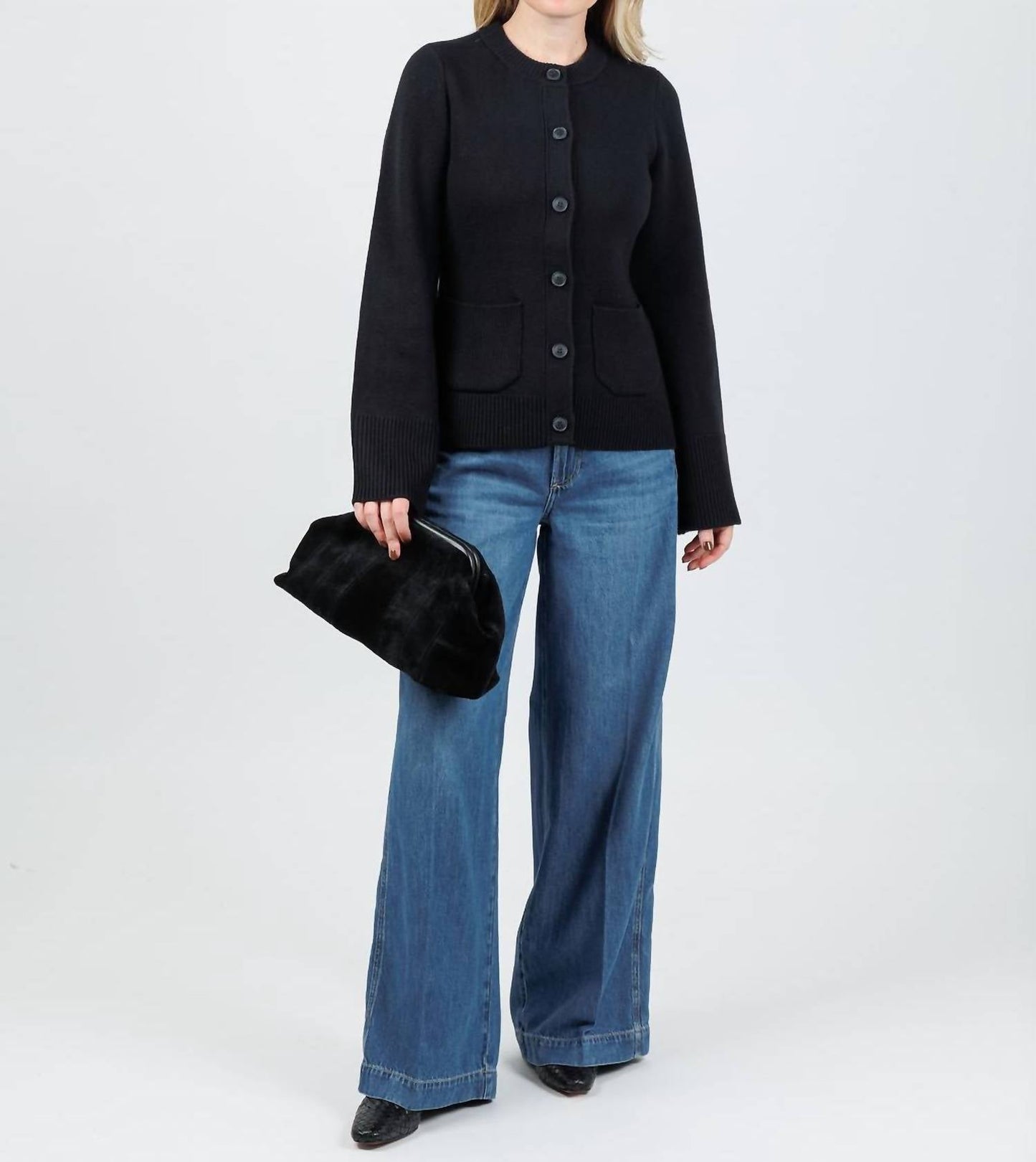 Pistola - Jadyn Double Button Low Slung Palazzo Jeans