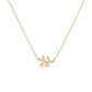 10K Yellow Gold 1/10 Cttw Diamond Leaf and Branch 18" Pendant Necklace (H-I Color, I1-I2 Clarity)