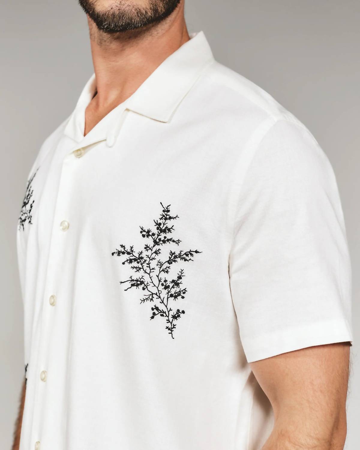 7Diamonds - Heath Linen Camp Shirt