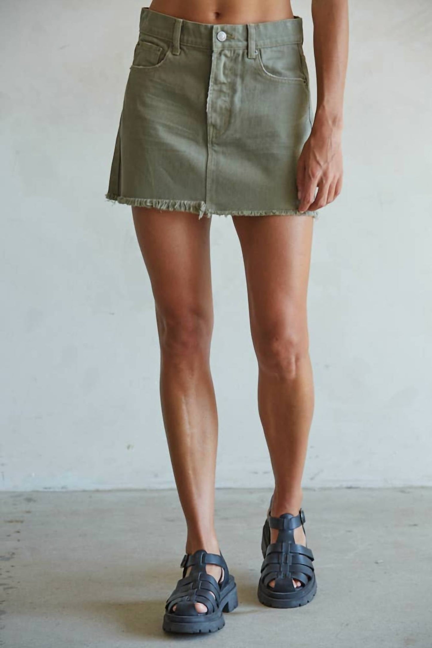 By Together - Fray Detail Mini Skirt