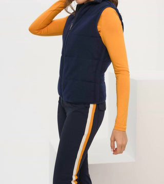 Anatomie - Terry Nylon Sweater Vest With Stripe