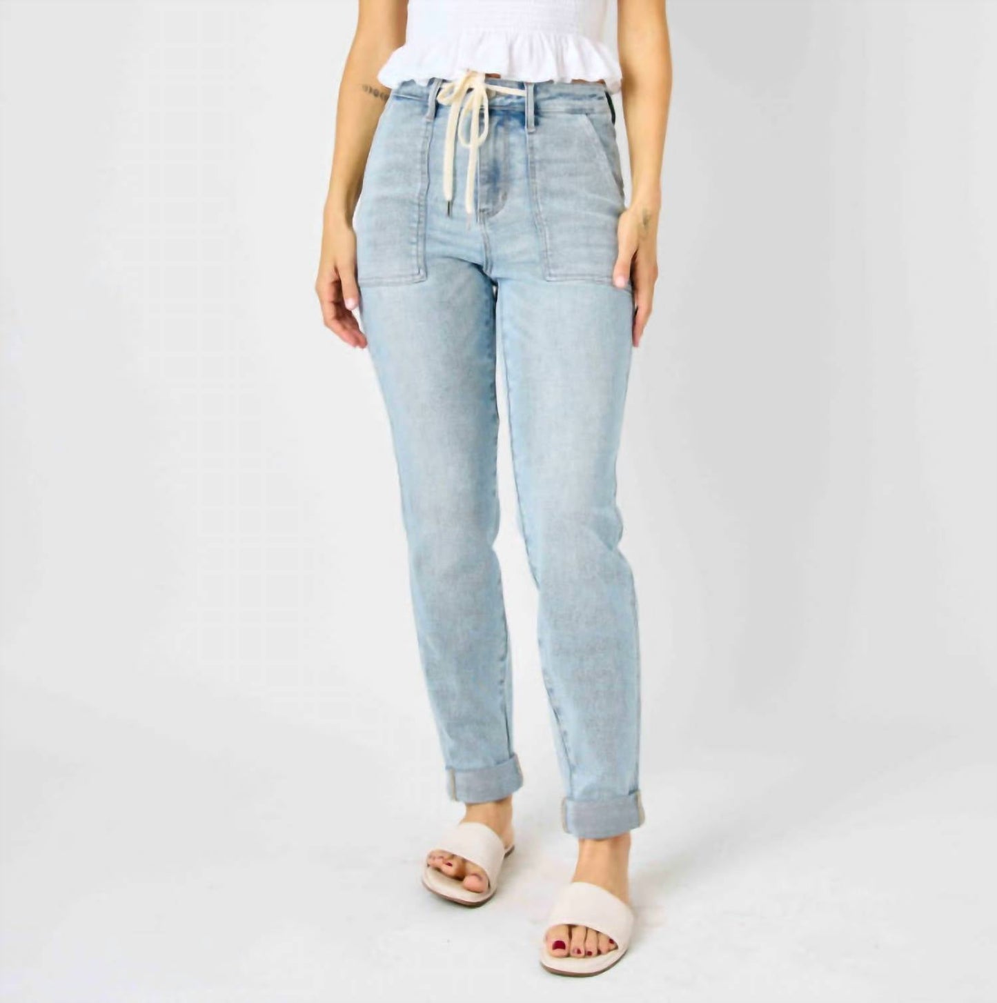 Judy Blue - High Waist Vintage Double Cuff Jogger