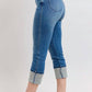 Judy Blue - Skinny Cuff Capris Jeans - Plus