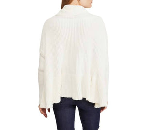 Free People - Free People Layer Cake Trapeze Turtleneck Oversize Sweater White