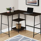L-Shape Corner Computer Desk with Storage Shelves