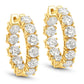 3.08 Carat Genuine Lab Grown Diamond 14K Yellow Gold Earrings