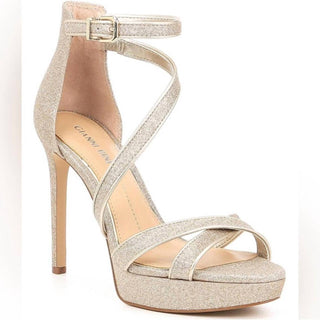Gianni Bini - Women's Corielle Glitter Ankle Strap Platform Sandals