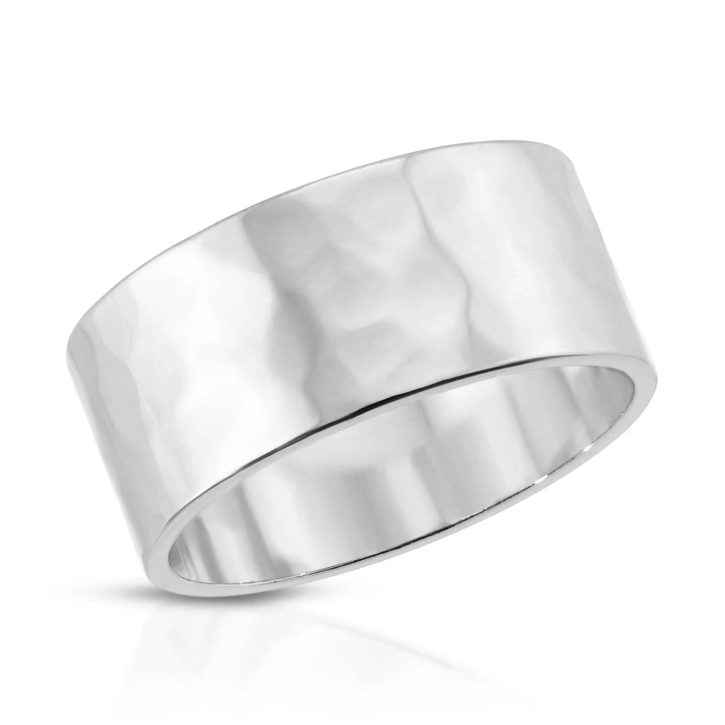 Eklexic - Women's 9.5mm Hammered Ring