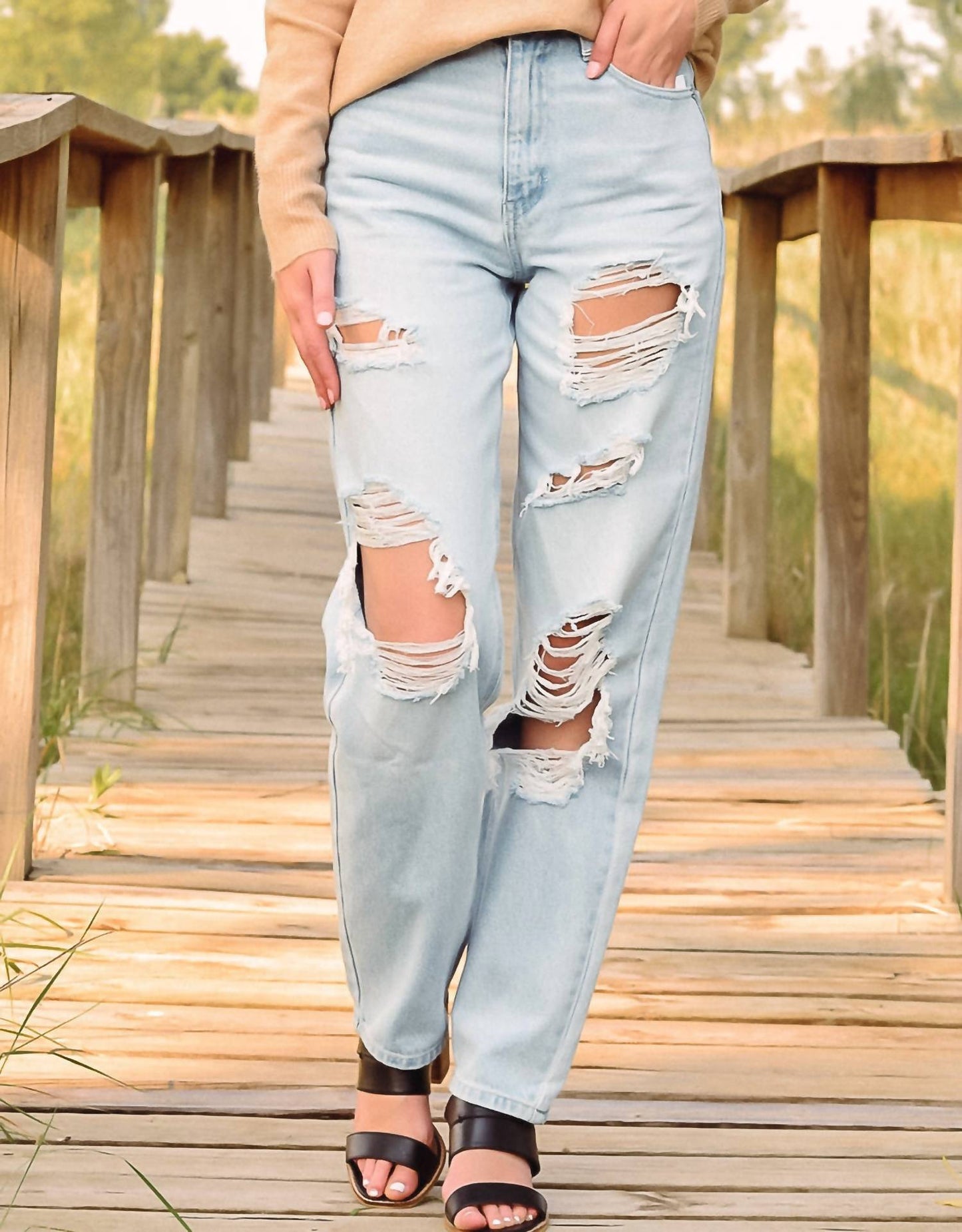 Kancan - High Rise Baggy Jean