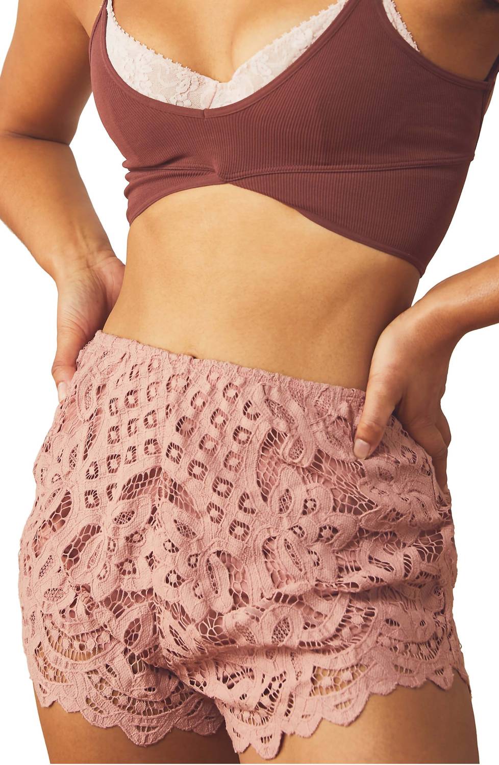 Free People - Adella Lace Shorts