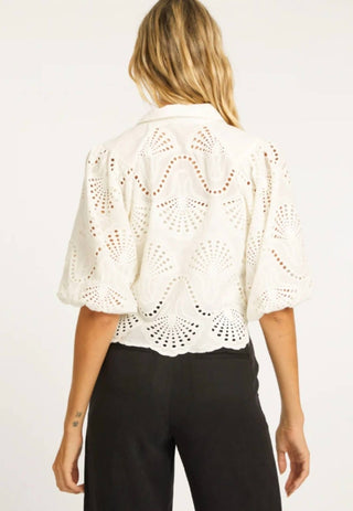 Caballero - Juliette Embroidered Eyelet Top