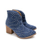 Naughty Monkey - Women's Twilight Studded Heeled Ankle Boot
