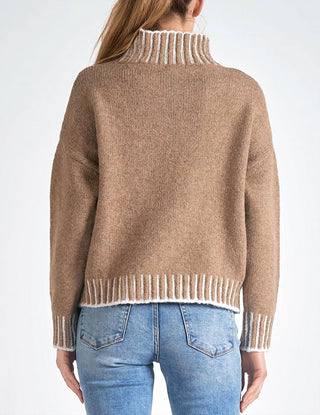 Elan - Sky Mock Neck Sweater