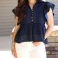 Entro - Women's Nautical Short Sleeve Top