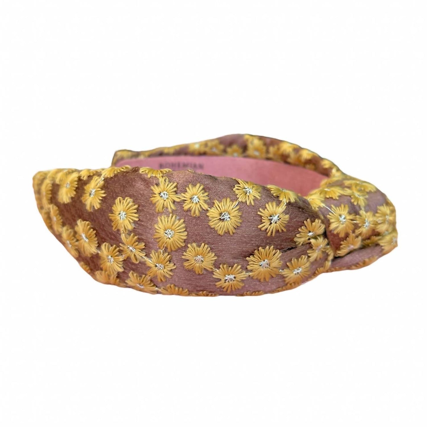 Bohemian Gemme - Women's Fall Floral Embroidered knotted Headband