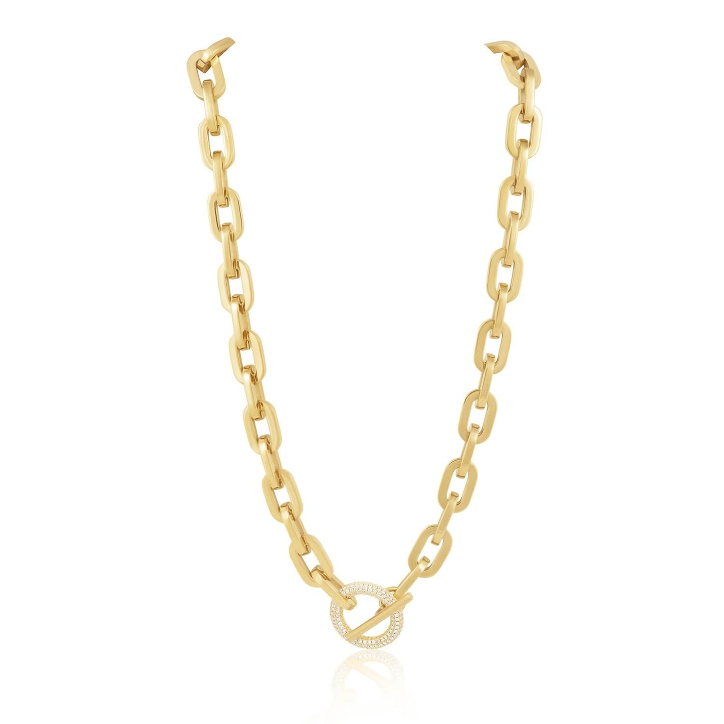 Sahira Jewelry Design - Women's Rory Link Chain Toggle Necklace