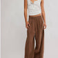 Free People - Day's End Cotton-linen Pull-on Pants