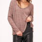 Project Social T - GET UP AND GO MARLED LONG SLEEVE TOP