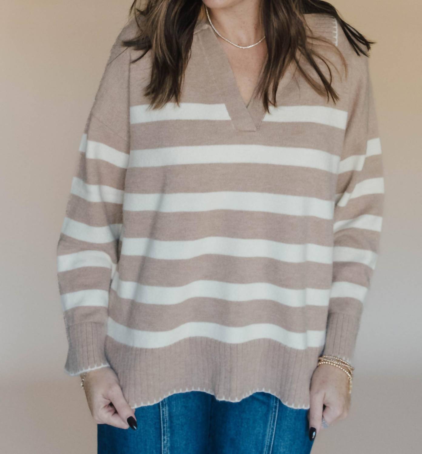 Entro - Save Your Tears Striped Sweater