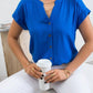 Blu Pepper - Short Roll Sleeve Button Down Shirt