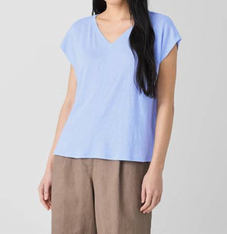Eileen Fisher - Organic Linen Jersey V-Neck Tee