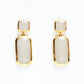 Avenue Chic - Women's Geometric Double Drop Flat Earrings