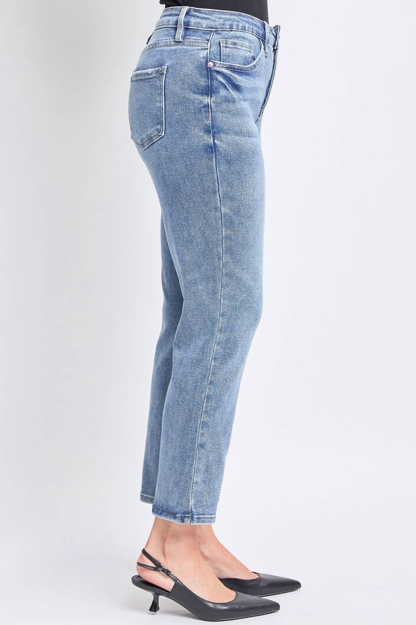 Ymi - Women's Vintage High Rise Slim Straight Jeans