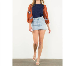 Thml - Mixed Media Knit Top