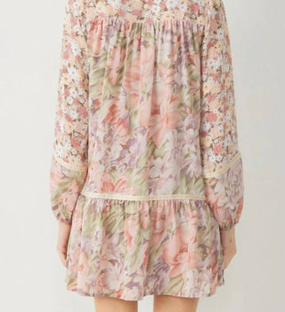 Entro - Floral Drop Waist Dress