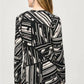 Joseph Ribkoff - Abstract Stripes Wrap Front Top