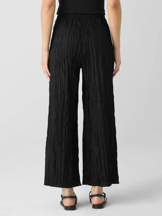 Eileen Fisher - Crushed Silk Wide Leg Pants