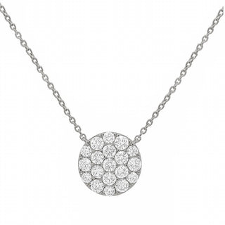 Diana M Jewels - 0.48 Cts Pave Diamond Disc Pendant