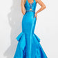 Rachel Allan - Mikado Beaded Mermaid Gown