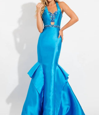 Rachel Allan - Mikado Beaded Mermaid Gown