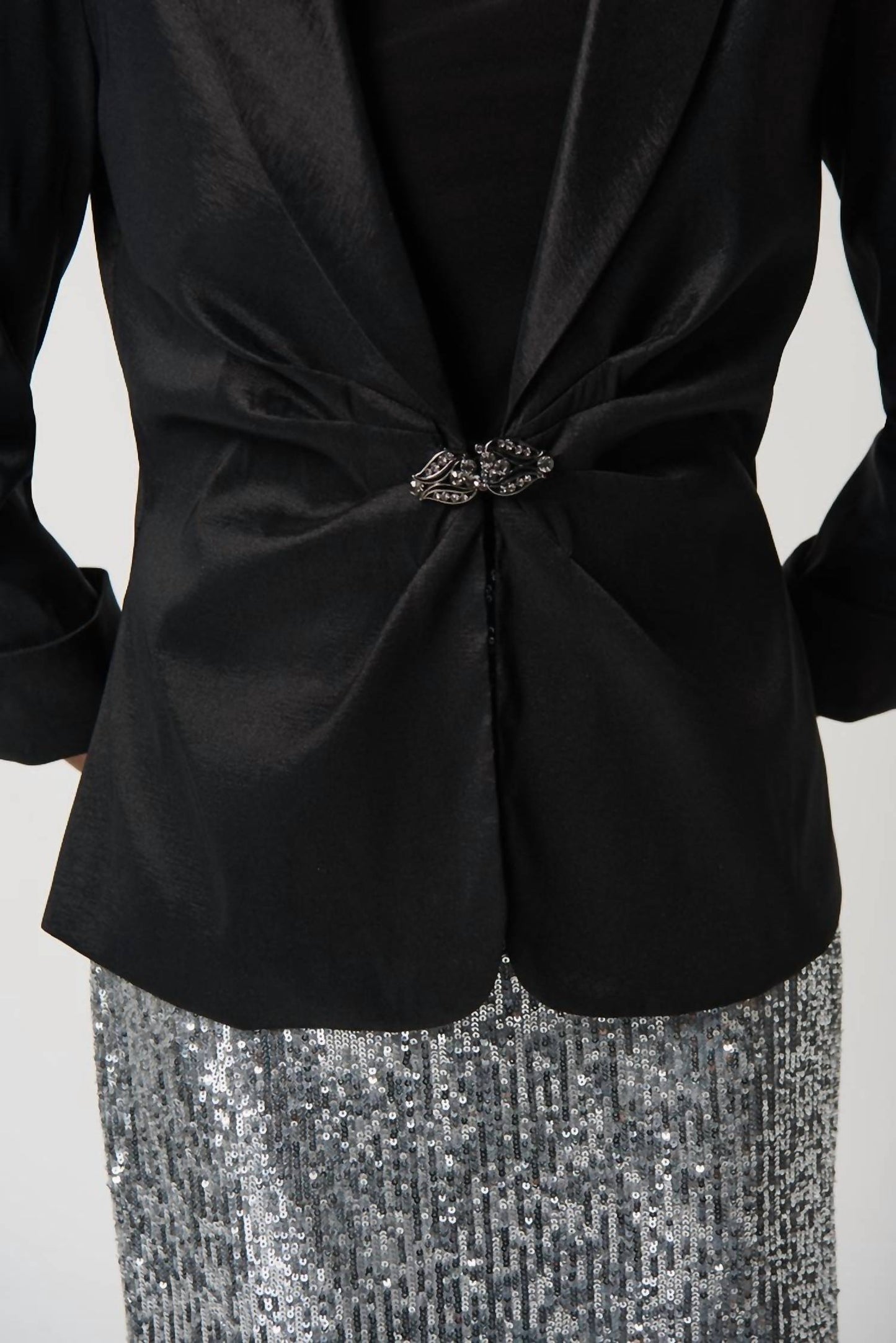 Joseph Ribkoff - Taffeta Fitted Blazer w/ Shawl Collar