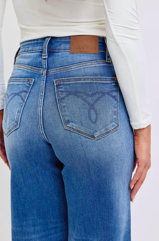 Judy Blue - Cuffed Retro Wide Leg Jeans
