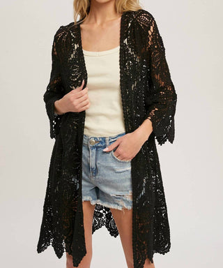 Bluivy - Women's Crochet Lace Cardigan