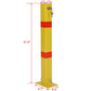 Square Parking Bollard Pole Barrier With Lock for Car Parking Protection and Home Garage