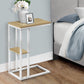 Accent Table, C - Shaped, Marble Look Contemporary & Modern Convenient Design