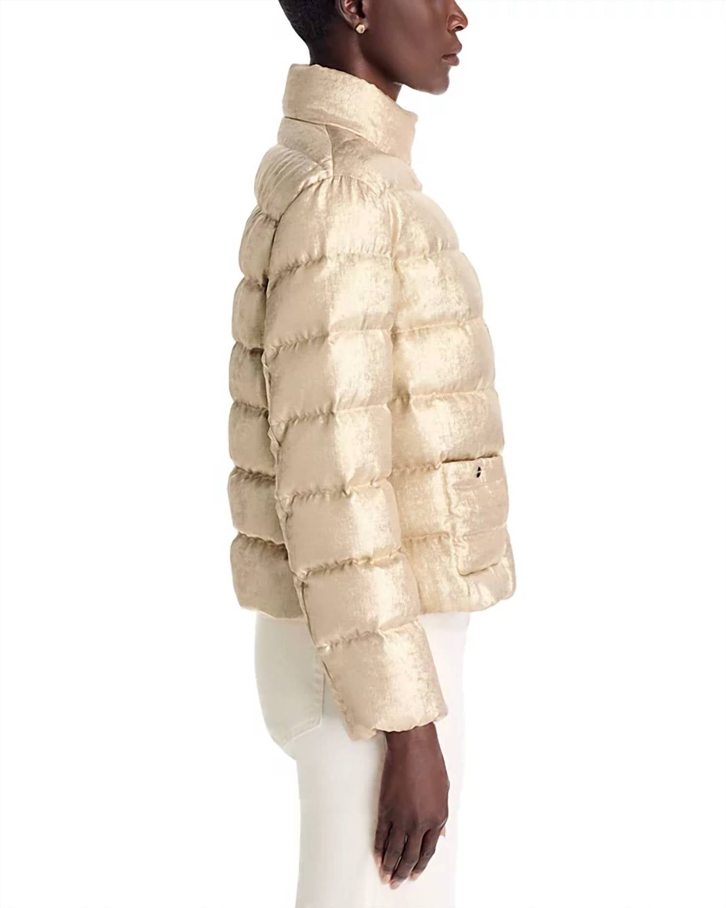 Herno - Metallic Quilted Bomber Jacket