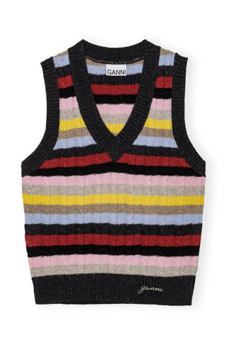 Ganni - Logo Wool Mix Vest