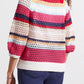Tribal - 3/4 Tribal Sleeve Crew Neck Sweater